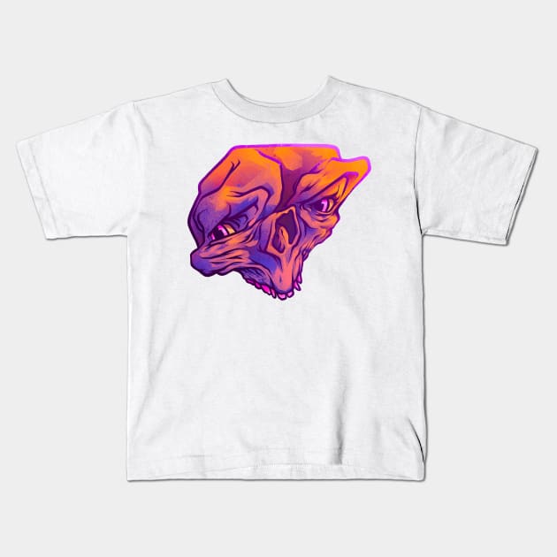 Purple Skull Kids T-Shirt by Graffitidesigner